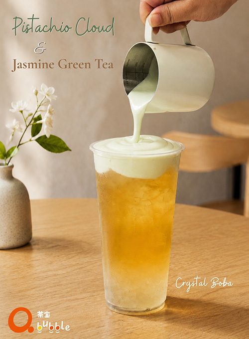 Qbubble – Pistachio Cloud with Jasmine Green Tea Recipe